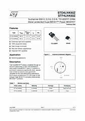 DataSheet STD4LNK60Z pdf